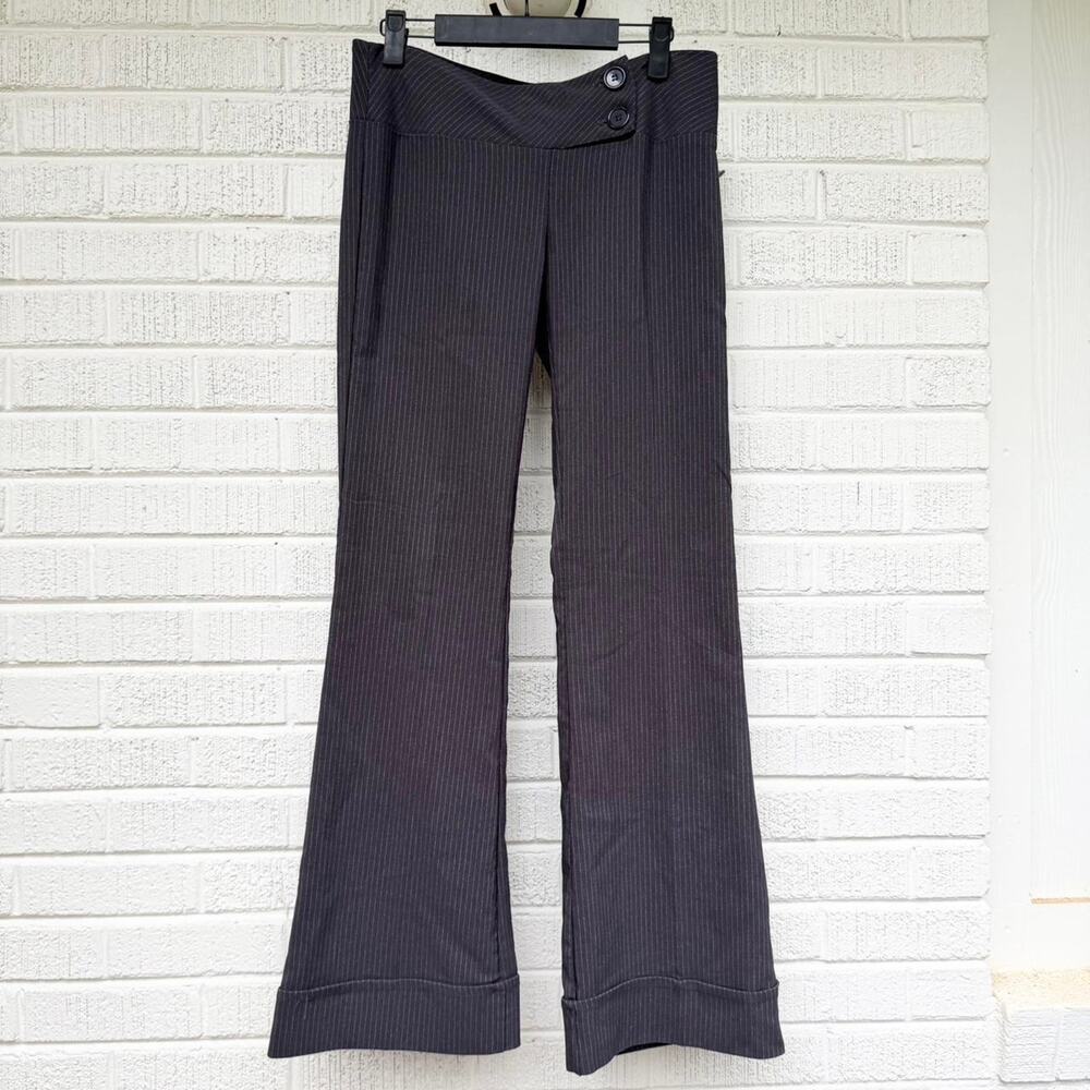 Y2K Valia Vintage Grey Lowrise Pinstripe Dress Pants
